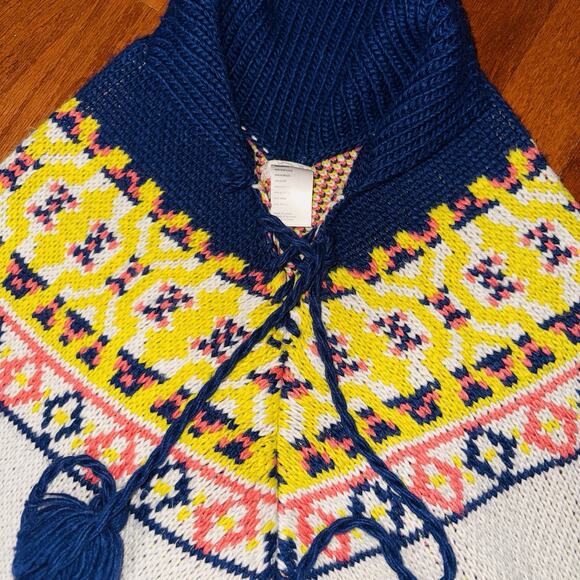 Free People High Life Fair Isle Poncho One Size - Picture 3 of 7